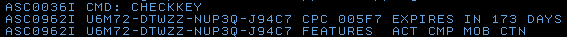 ZAC 4.5 Displaying ZAC CPU Key Information